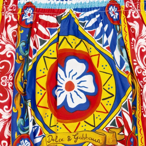 DOLCE&GABBANA Carretto Print Poplin Bubble Romper size 6-9 months - Picture 4 of 7